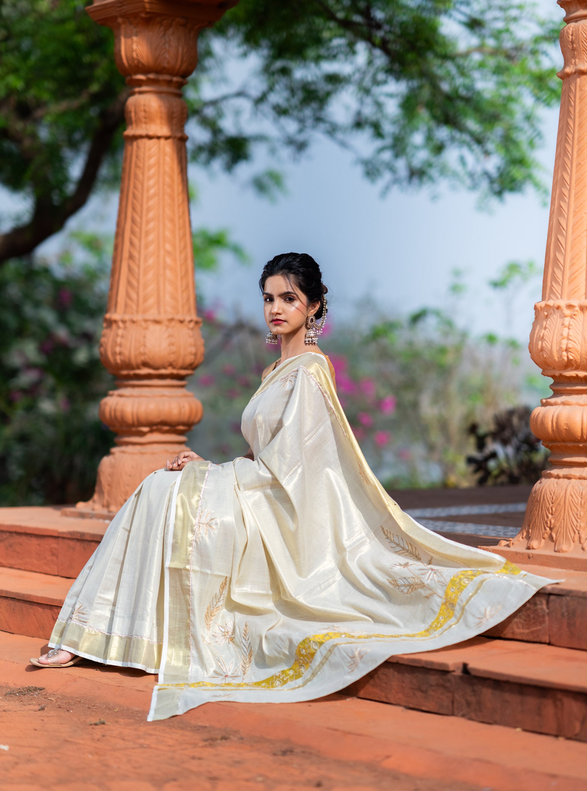 Nira Hand-embroidered Cotton Silk
