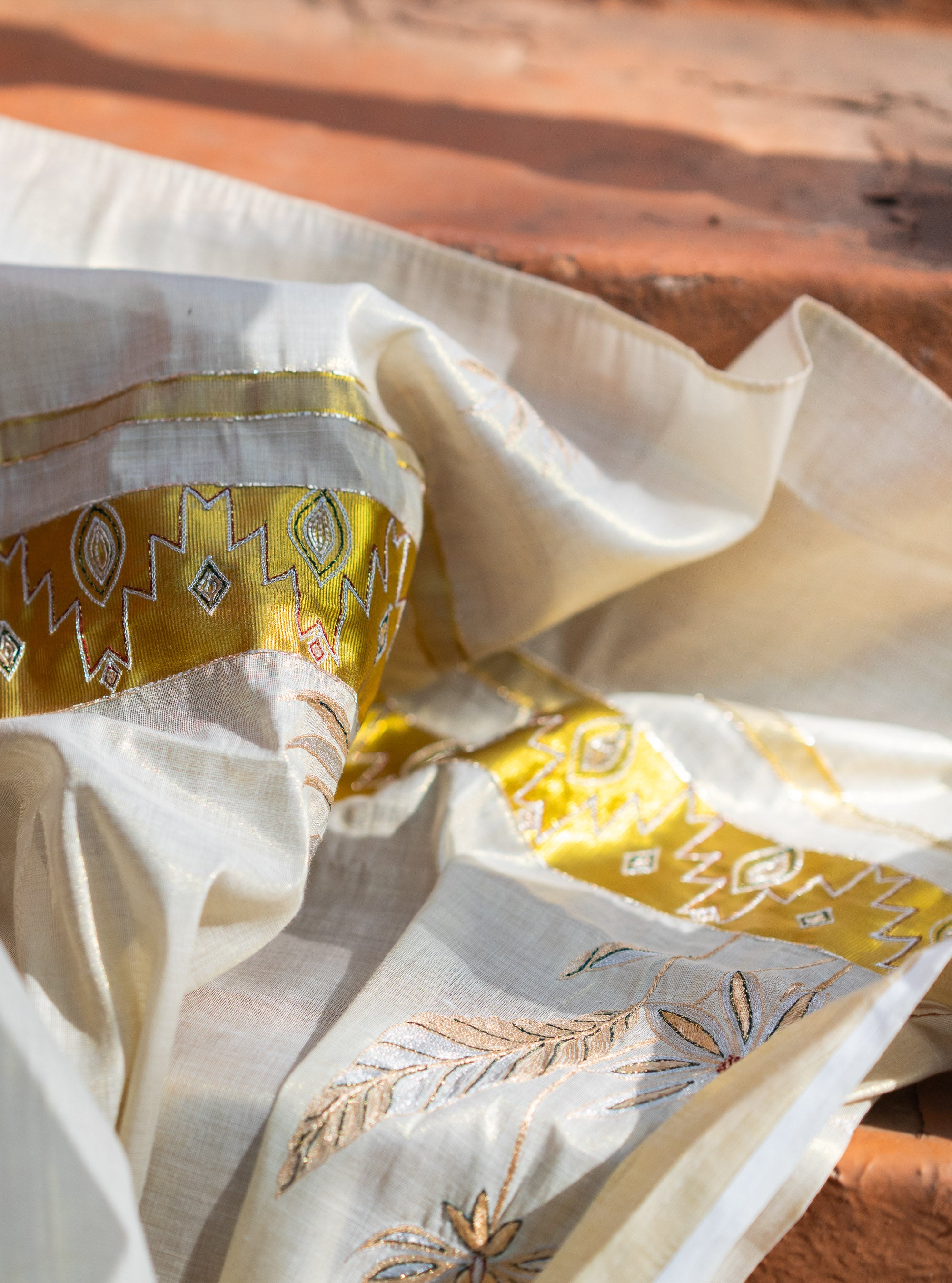 Nira Hand-embroidered Cotton Silk