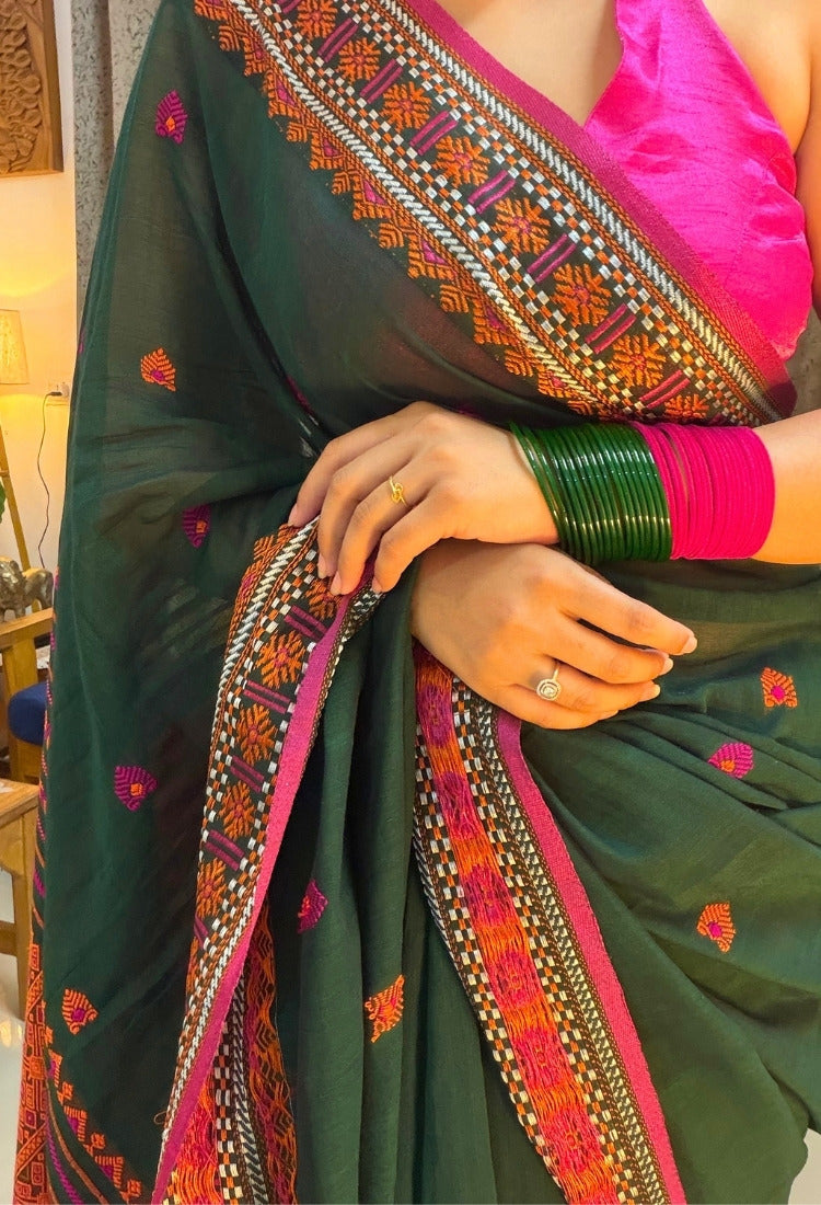 Ira Handloom Jamdani Saree