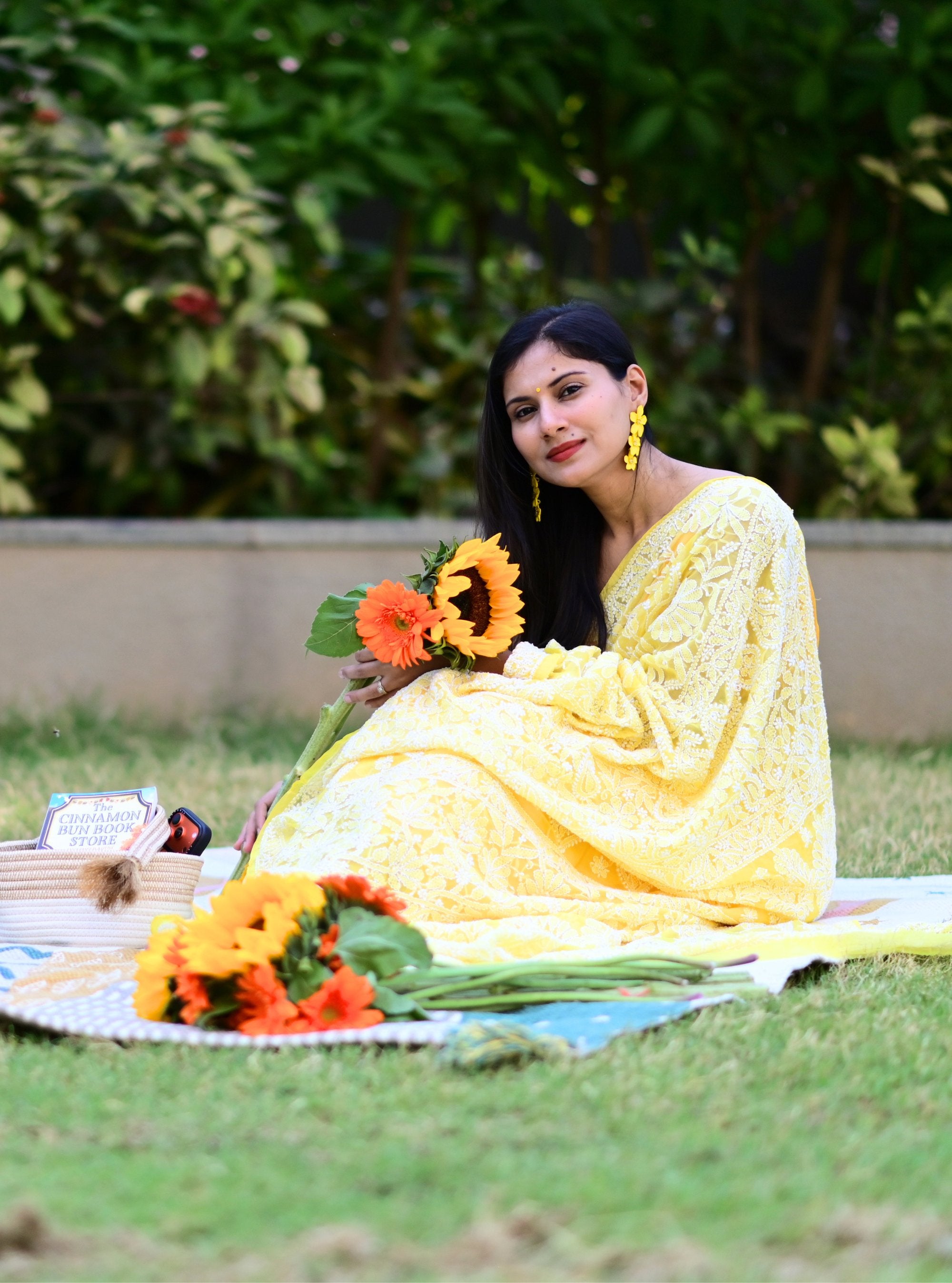 Anvi Handwork Chikankari Georgette Saree
