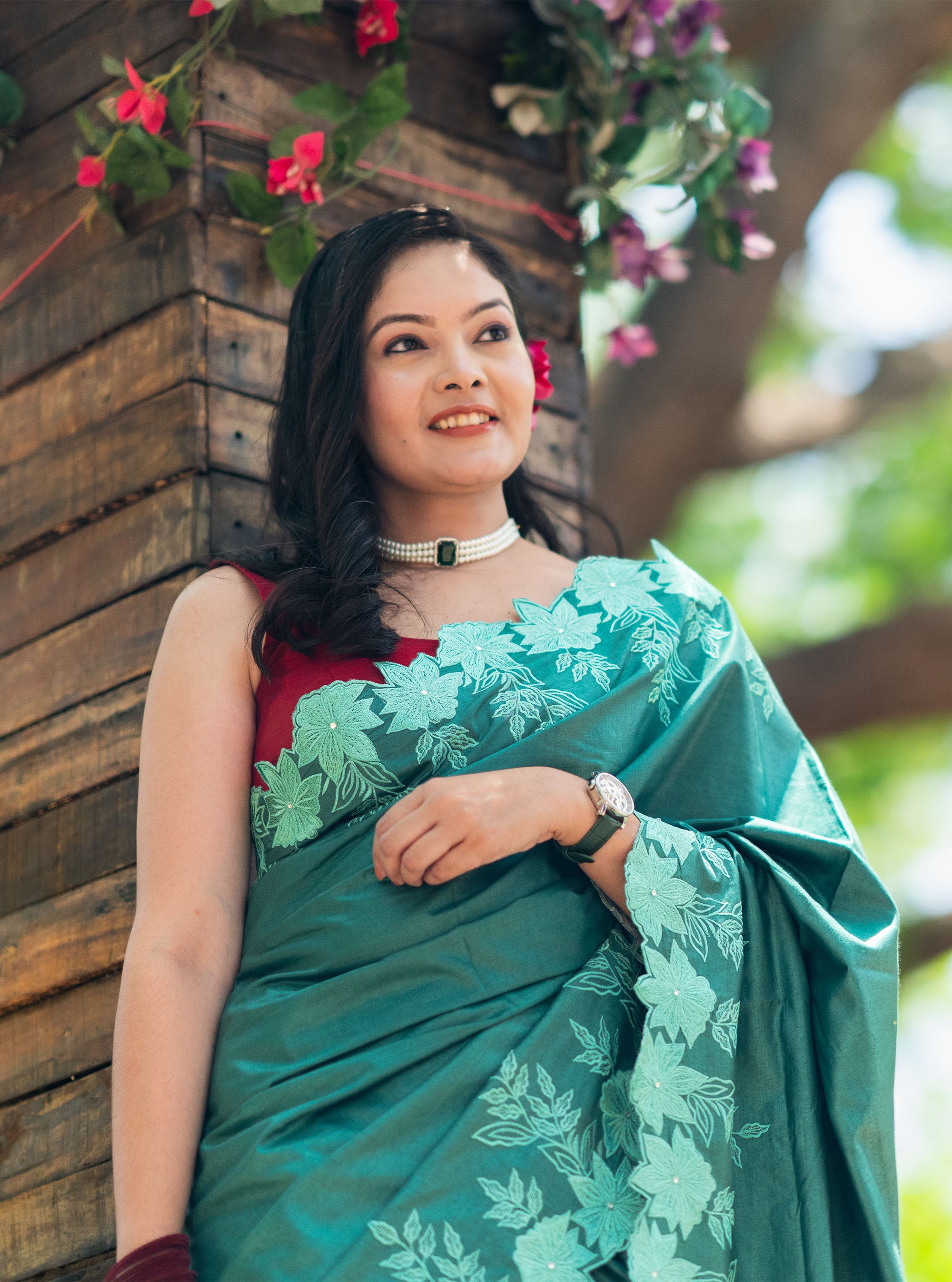Vanya Handcrafted Tussar Silk Saree