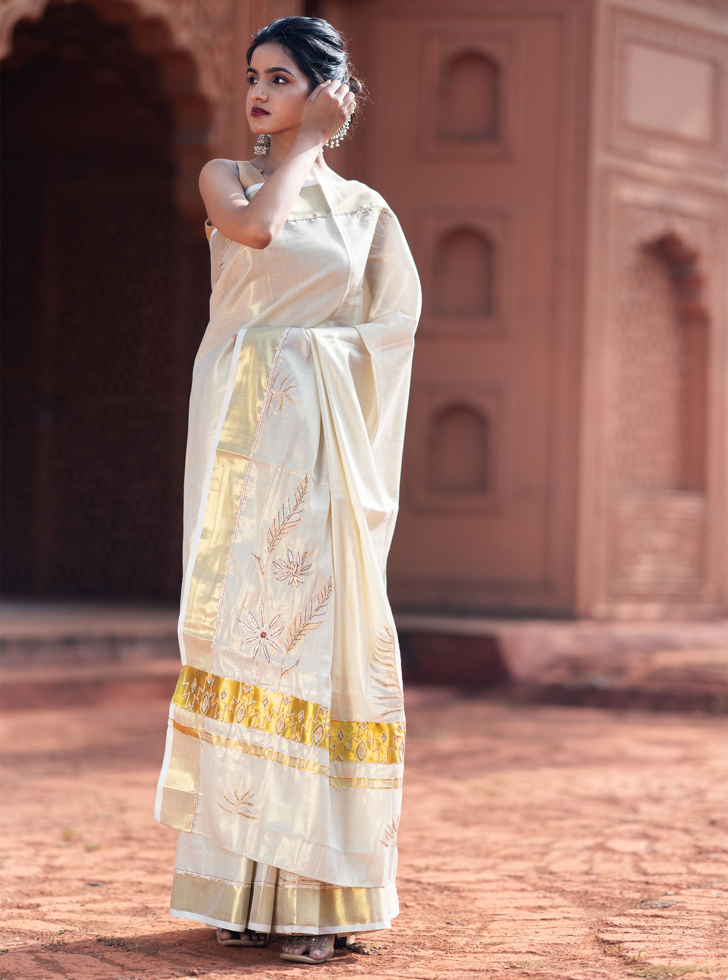 Nira Hand-embroidered Cotton Silk