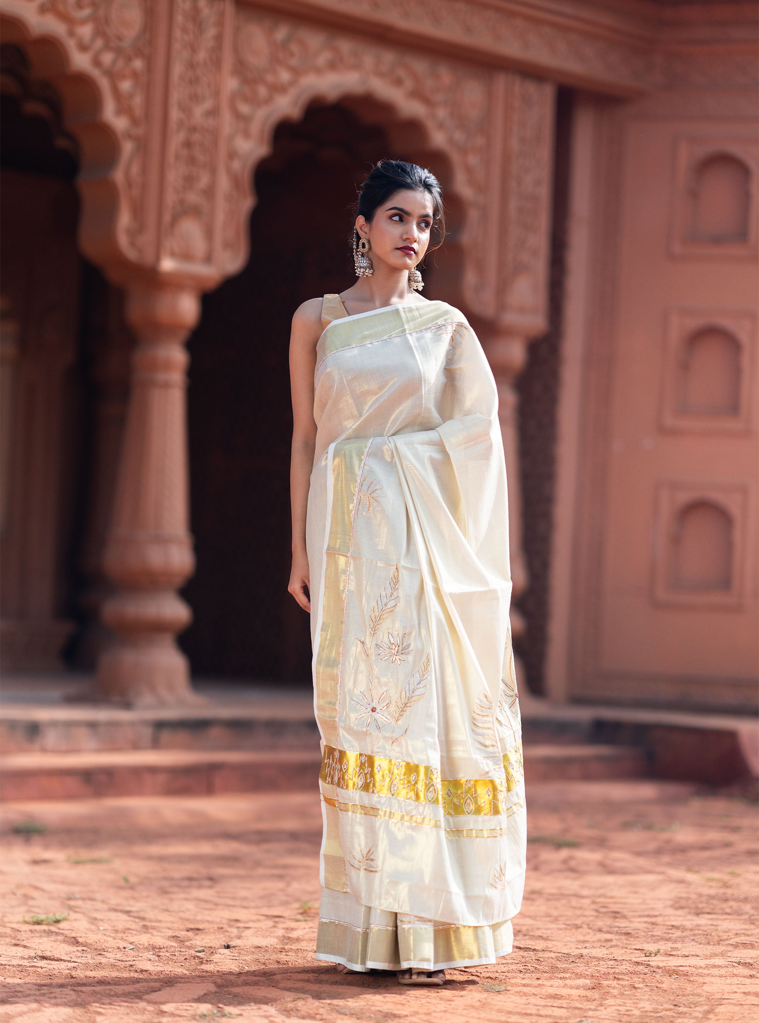 Nira Hand-embroidered Cotton Silk