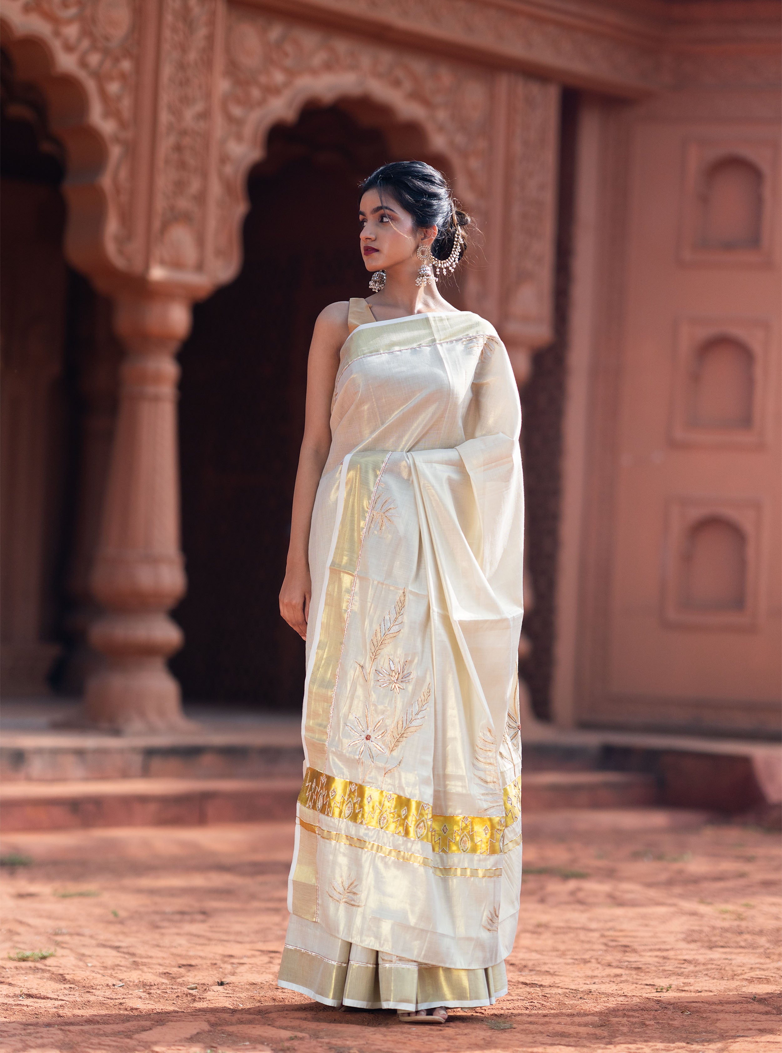 Nira Hand-embroidered Cotton Silk
