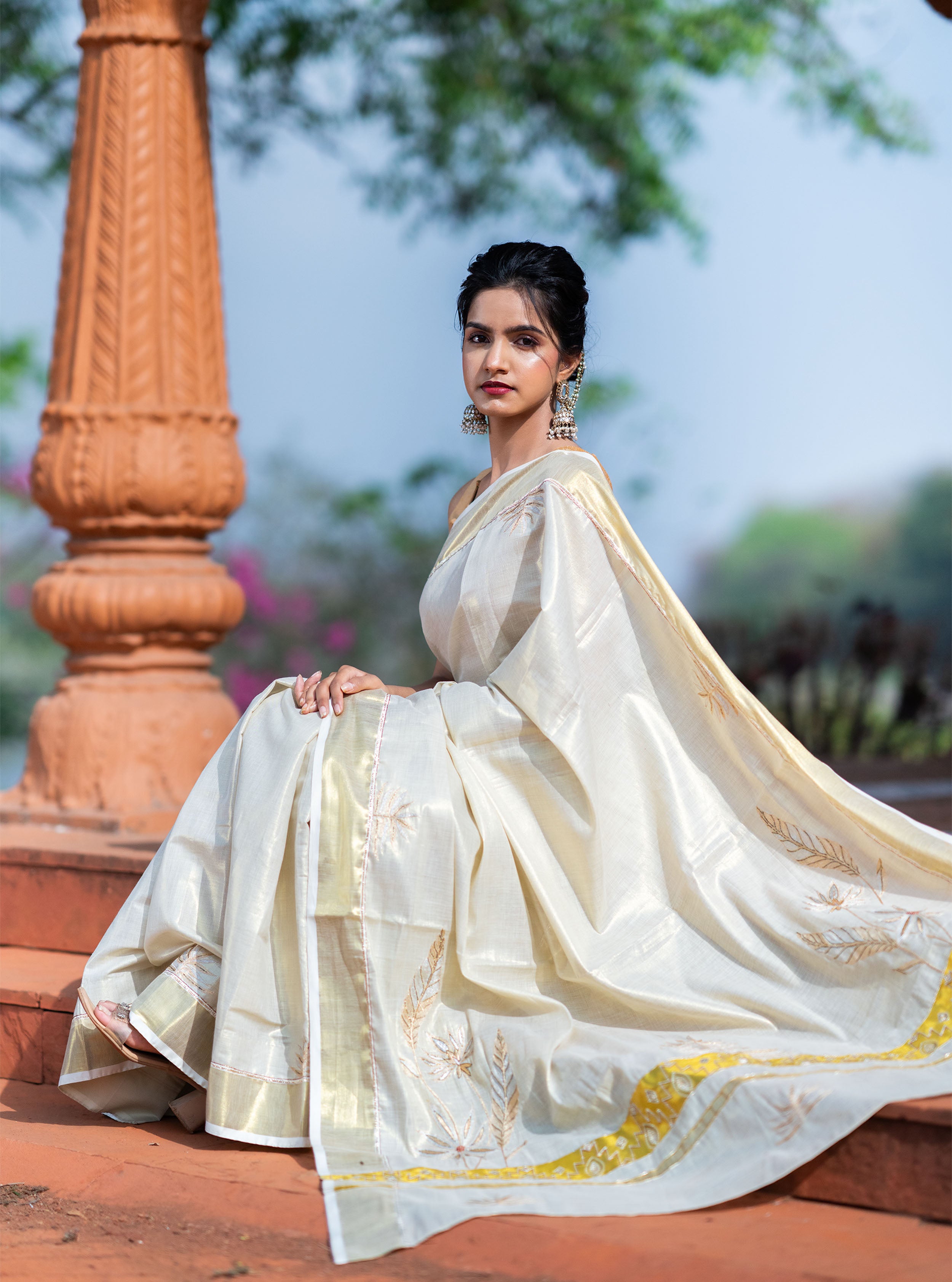 Nira Hand-embroidered Cotton Silk