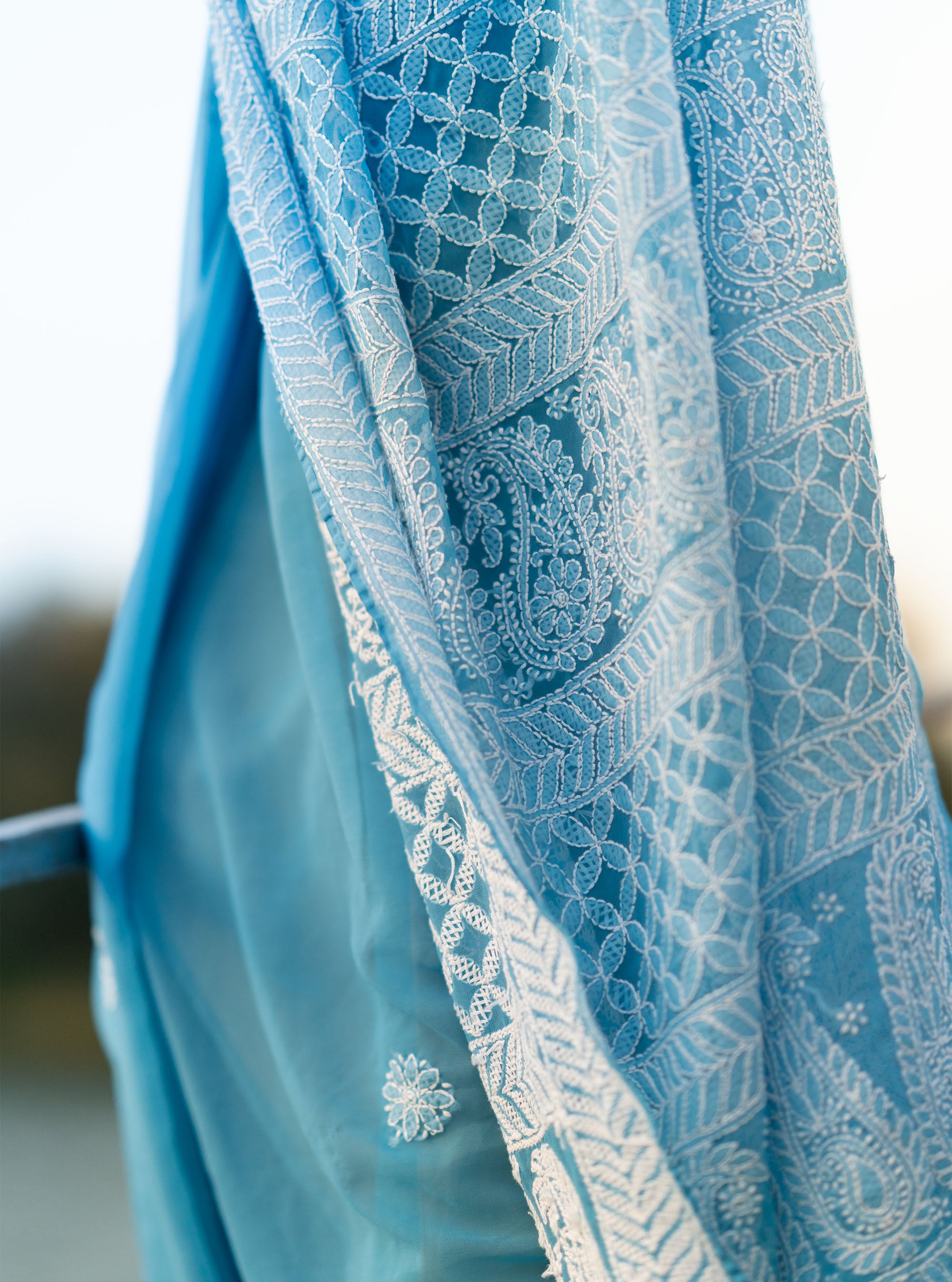 Noor Handwoven Chikankari Saree