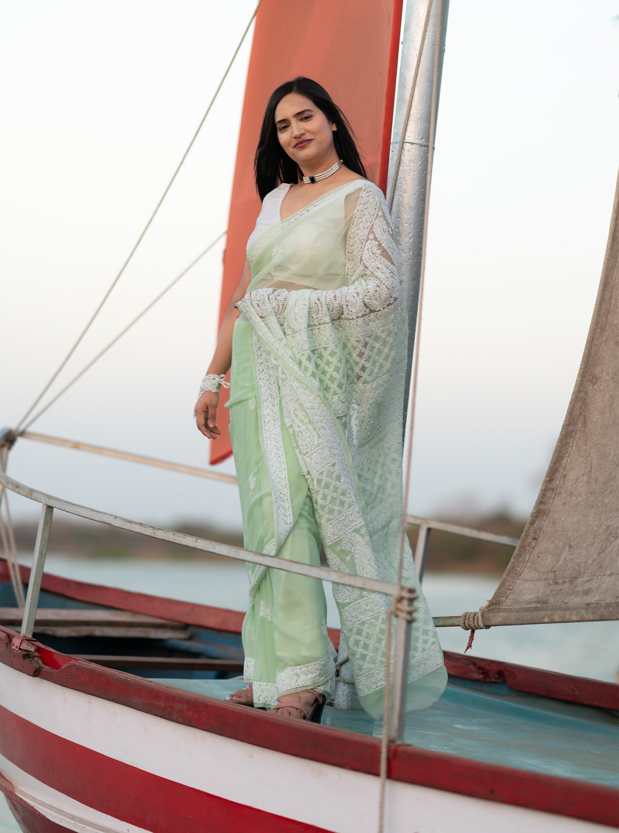 Kiara Handwork Chikankari Saree