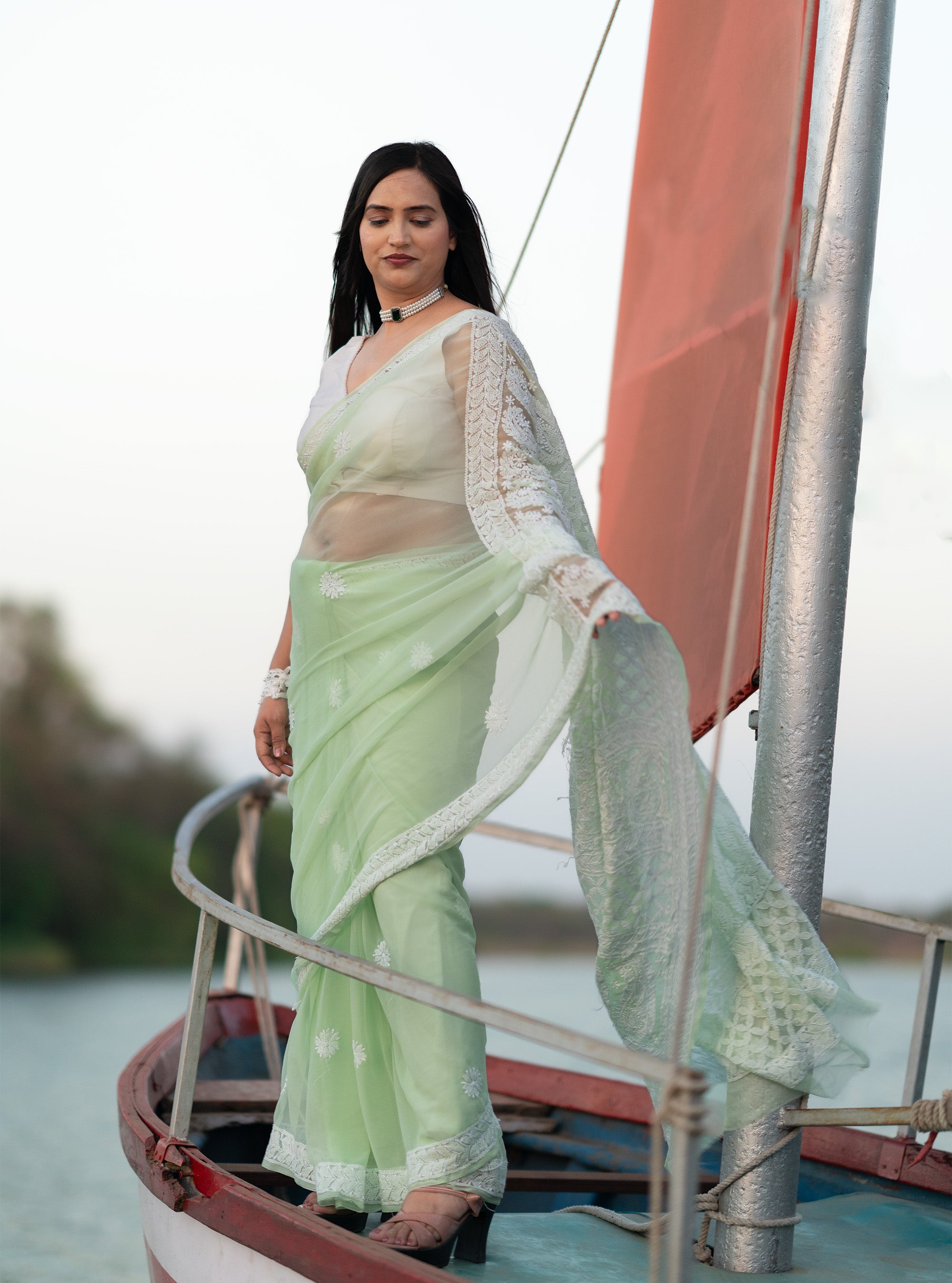 Kiara Handwork Chikankari Saree
