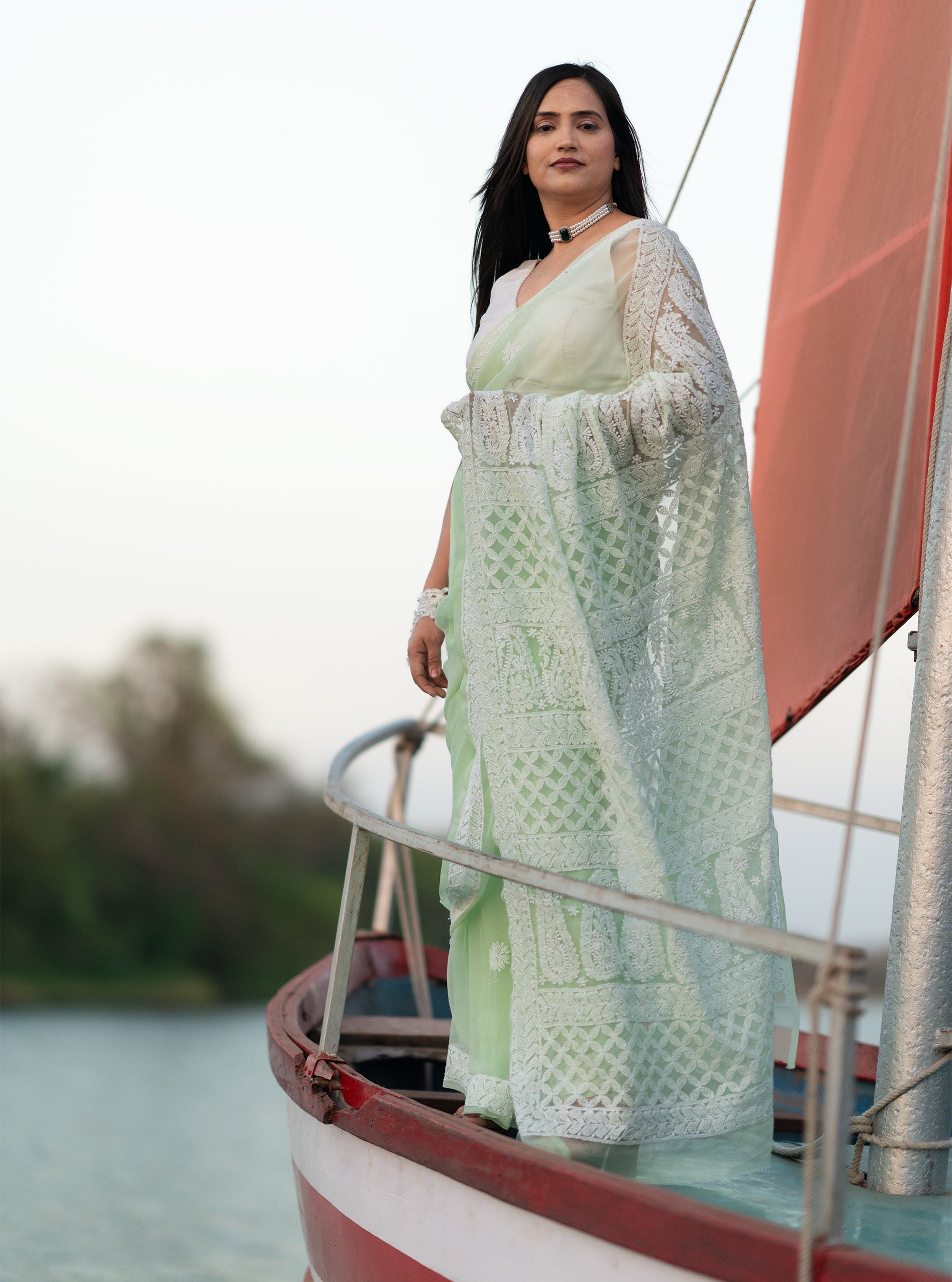 Kiara Handwork Chikankari Saree
