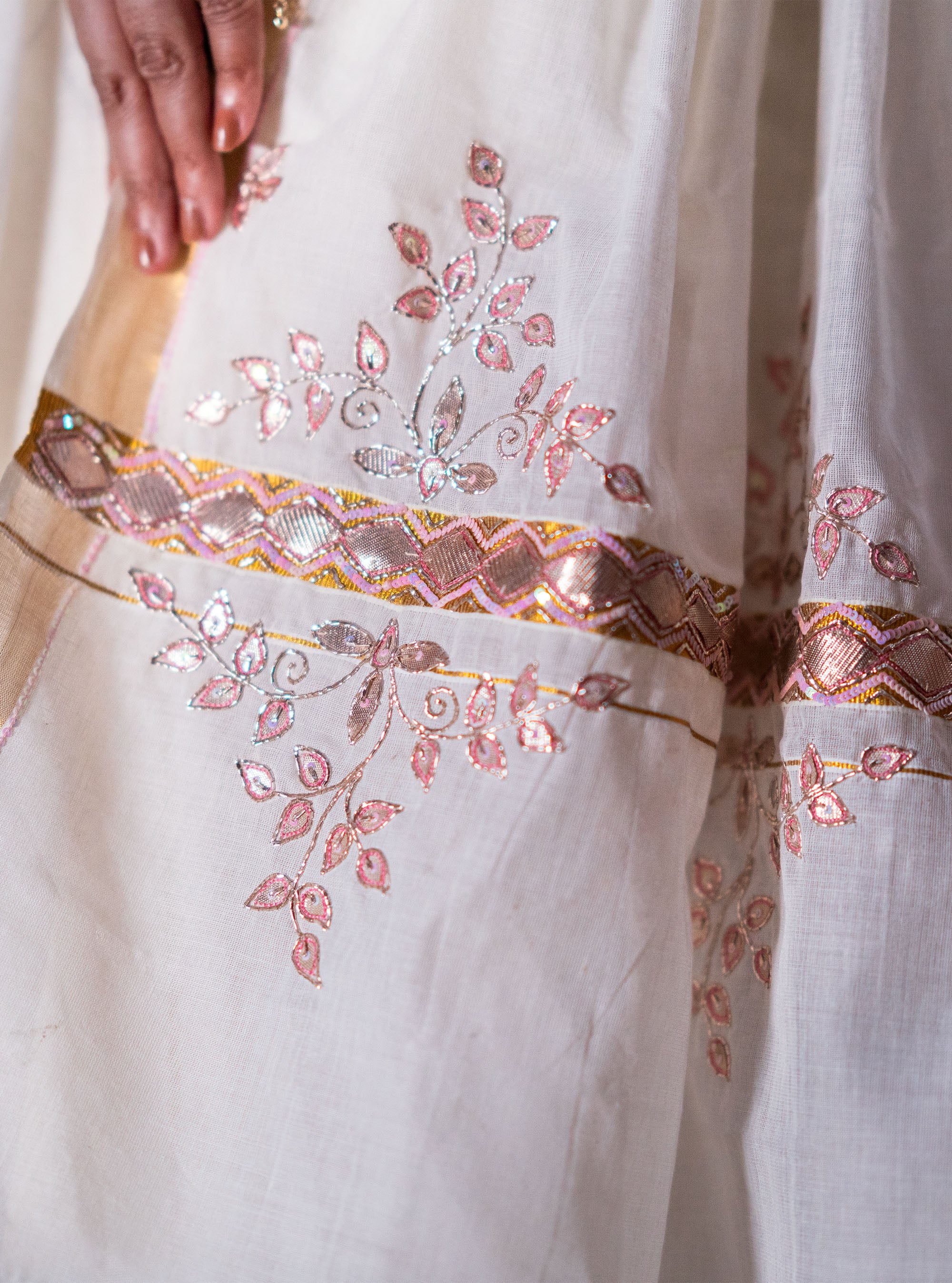 Anaya Hand-embroidered Cotton Saree