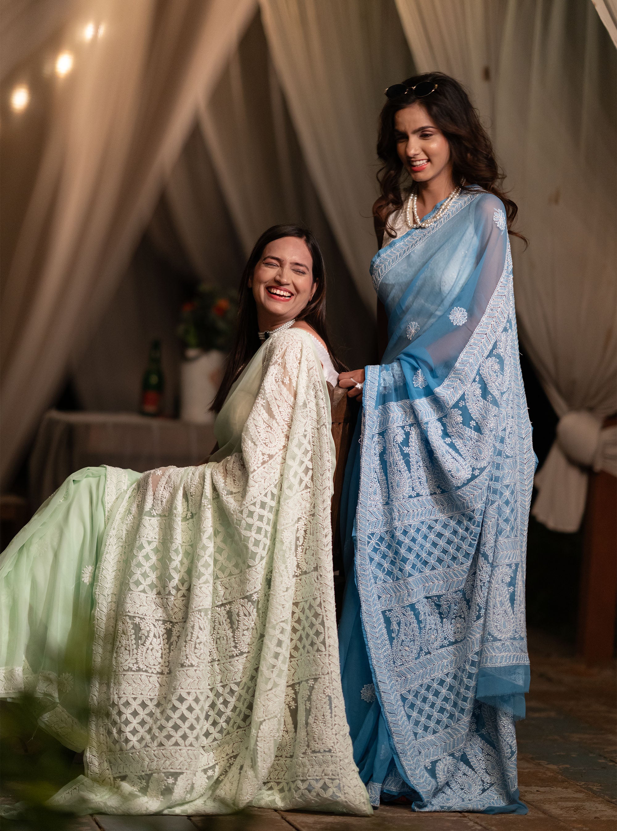 Noor Handwoven Chikankari Saree