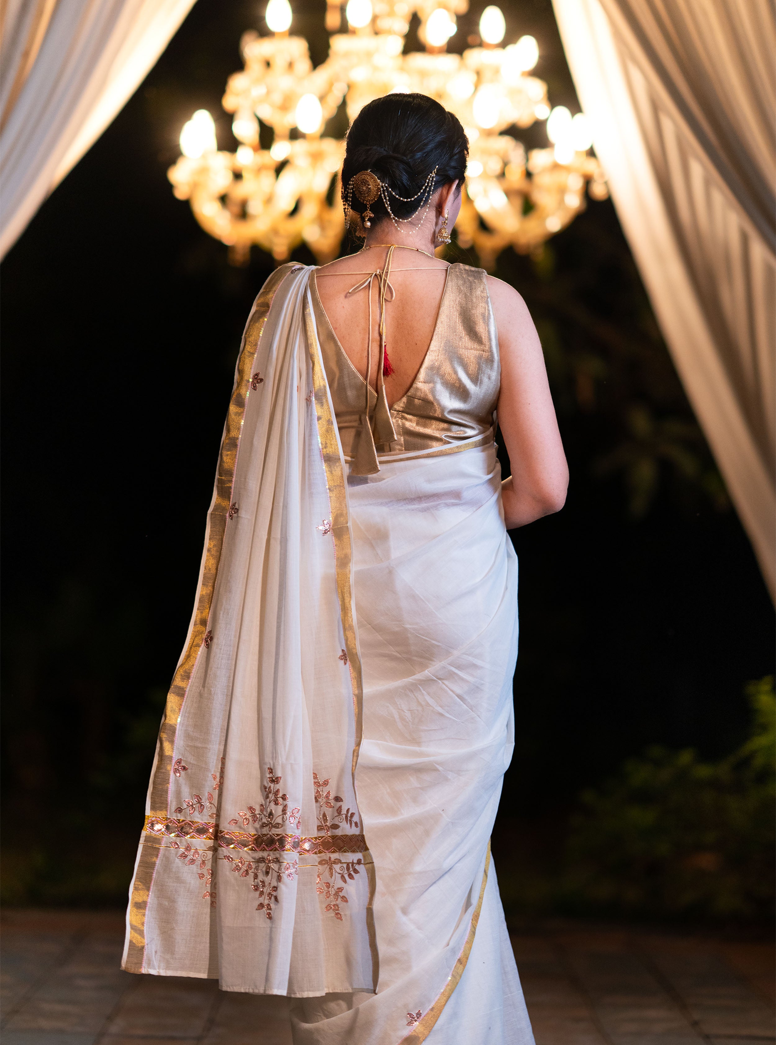 Anaya Hand-embroidered Cotton Saree