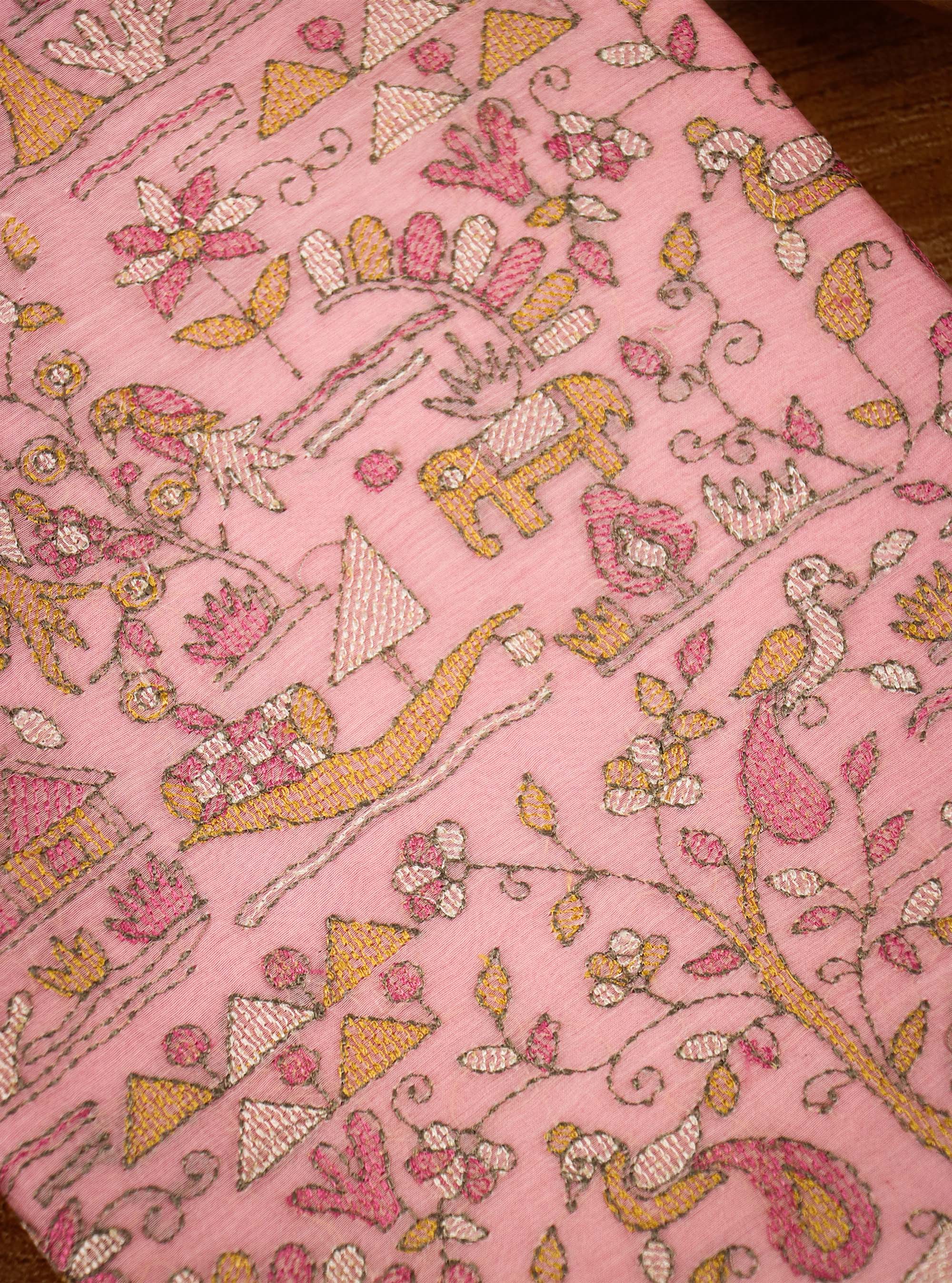 Pink Emb Mul Cotton
