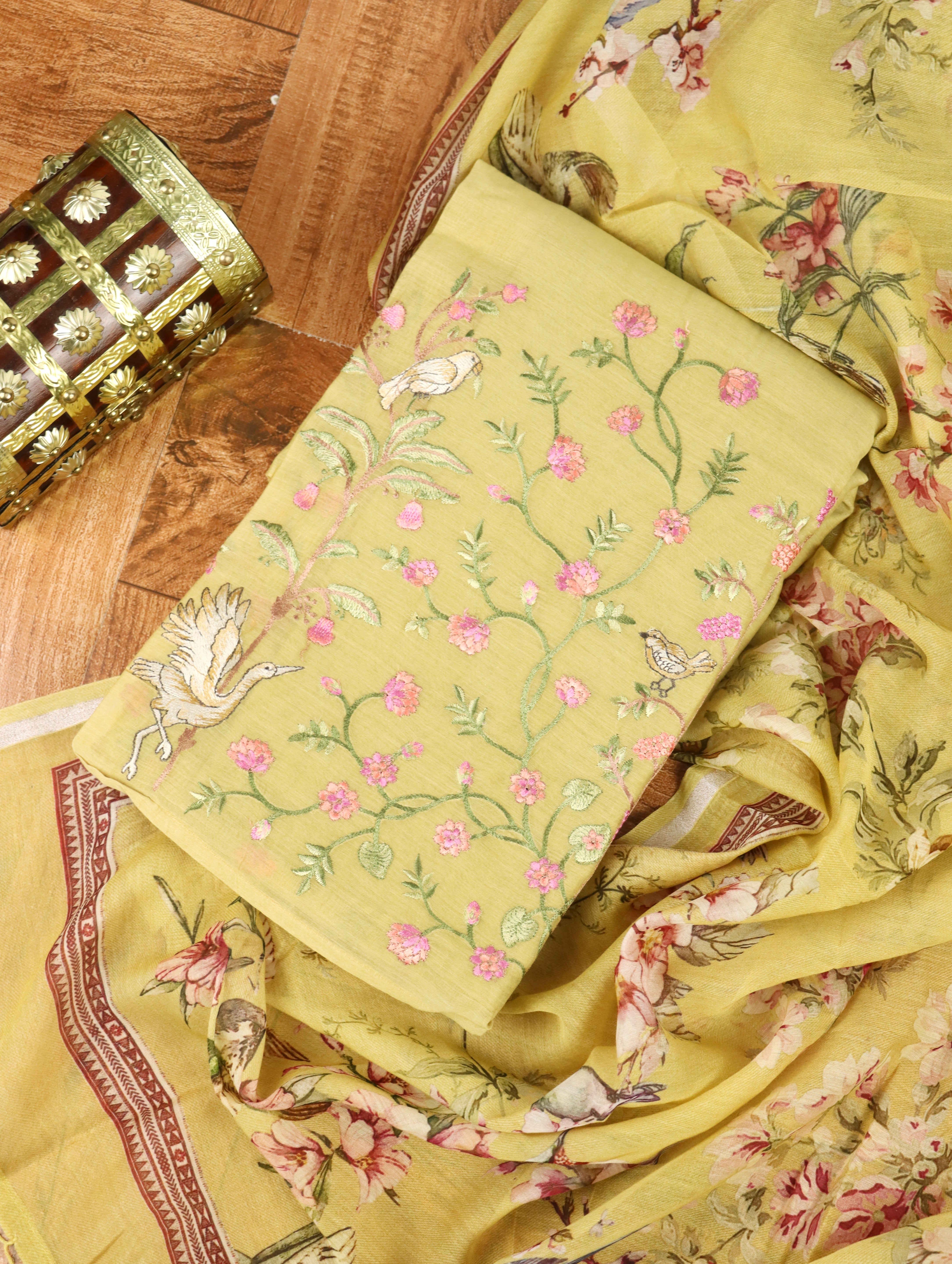 Charu embroidered suit set